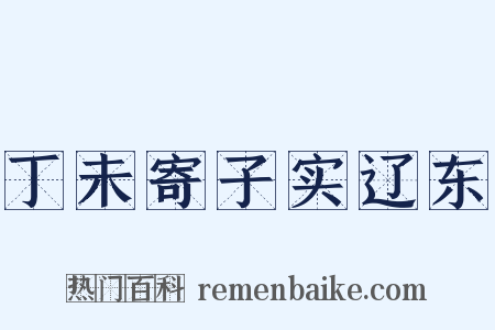 丁未寄子实辽东是什么意思的图片